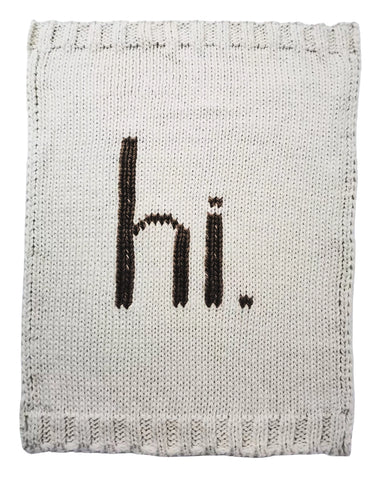 Black - Hi. Hand Knit Blanket
