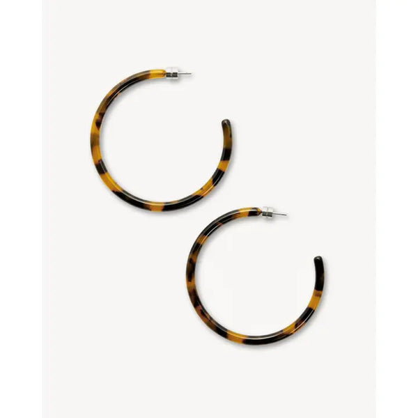 Large Hoops - Classic Tortoise