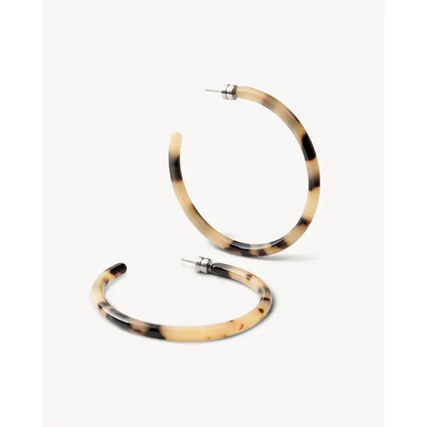 Large Hoops - Blonde Tortoise