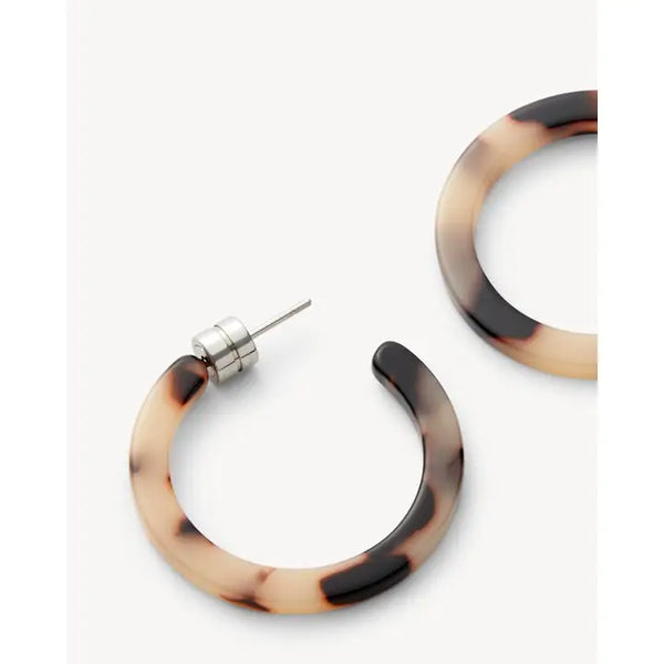 Mini Hoops - Ash Blonde Tortoise