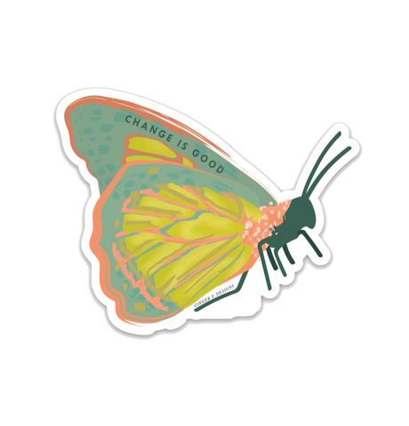 Change Is Good Butterfly - Sticker