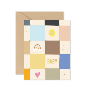 Checkerboard Baby Quilt - Baby Card