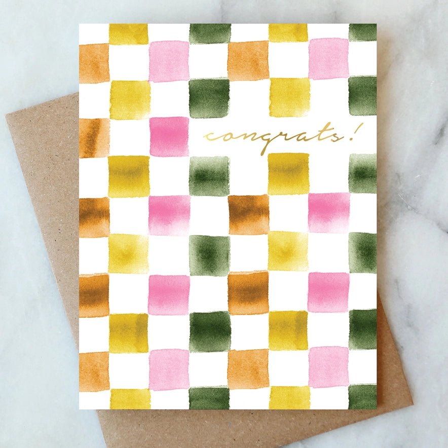 Checkerboard - Congratulations Card