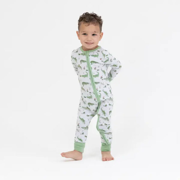 Convertible Romper - Crayon Alligators