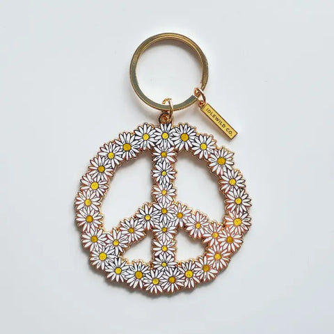 Peace Daisy - Keychain