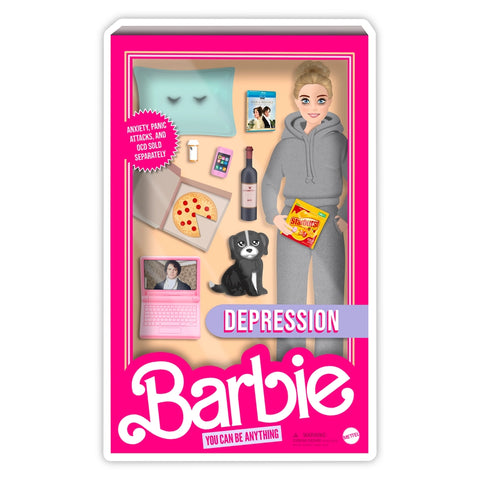 Depression Barbie - Sticker