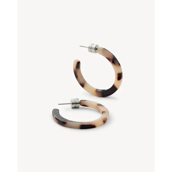 Mini Hoops - Ash Blonde Tortoise