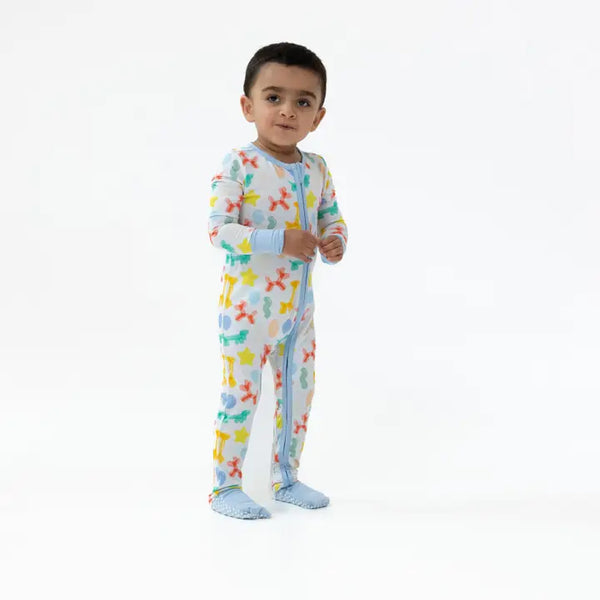 Convertible Romper - Balloon Animals Blue