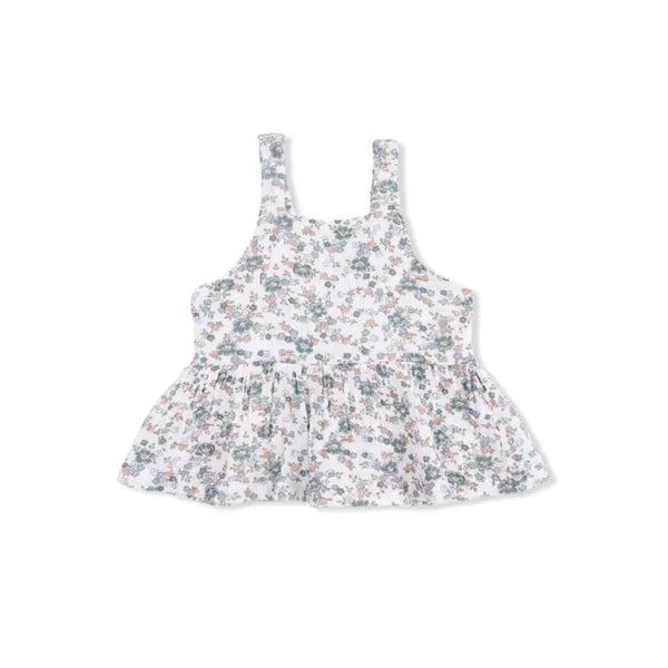 Peplum Tank with Smocked Waist Pant - Camille Floral