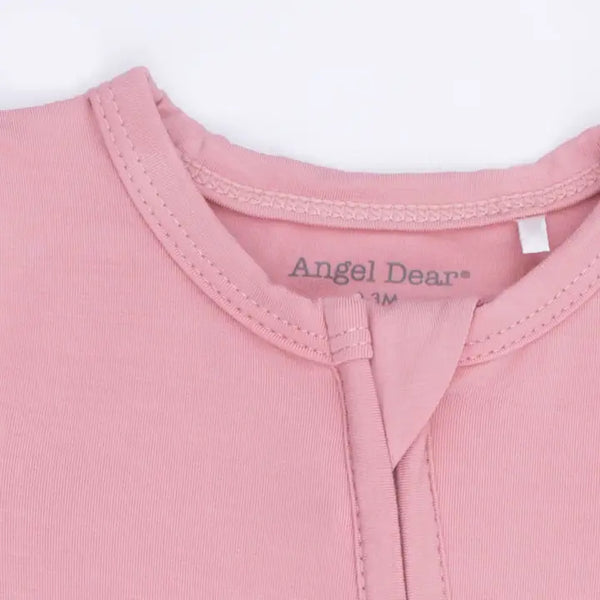 2 Way Zipper Footie - Solid Rose Eleganc