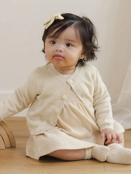 Knit Cardigan - Heathered Natural