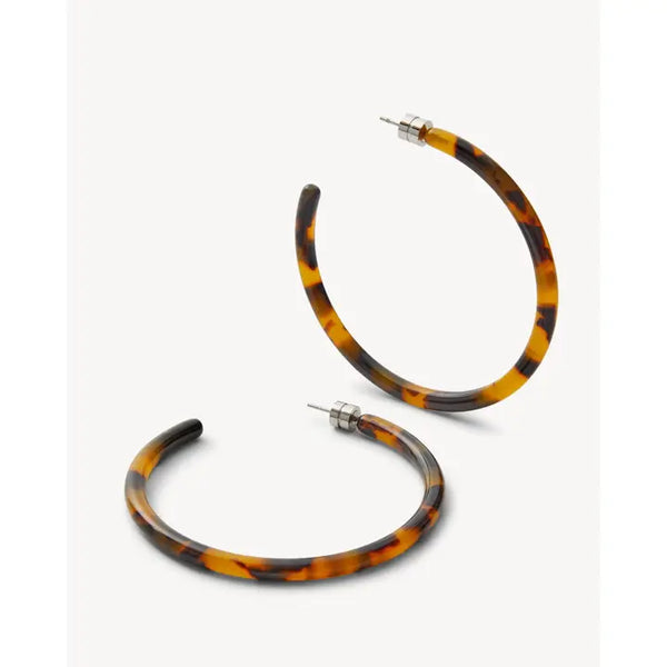 Large Hoops - Classic Tortoise