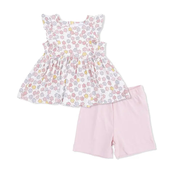 Ruffle Tank And Bike Short - Sarah Floral