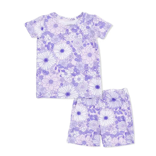 Loungewear Short Set - Lacy Lavender Floral