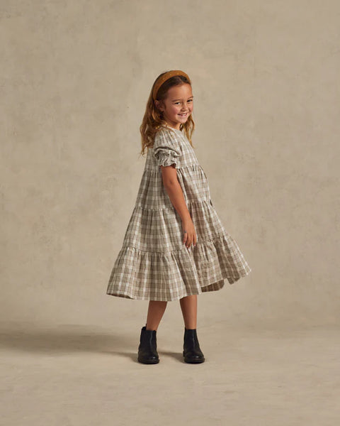 Frannie Dress - Pewter Plaid