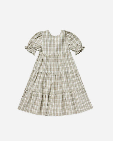 Frannie Dress - Pewter Plaid