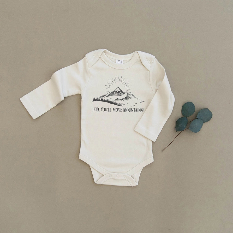 Kid You'll Move Mountains - Long Sleeve Onesie