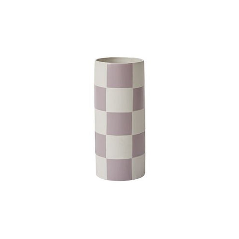 Checkerboard Vase - Small + Lilac