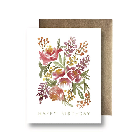 HBD Loose Floral - Birthday Card