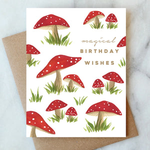 Magical Mushrooms - Birthday Card