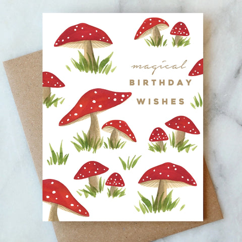 Magical Mushrooms - Birthday Card