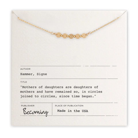 Mothers + Daughters Necklace - Gold