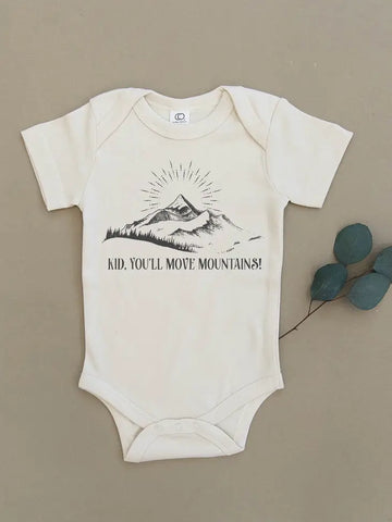 Kid You'll Move Mountains - Short Sleeve Onesie