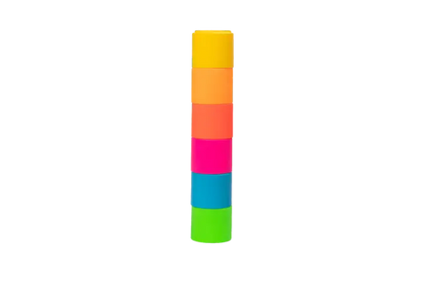 6 Neon Stacking Cups