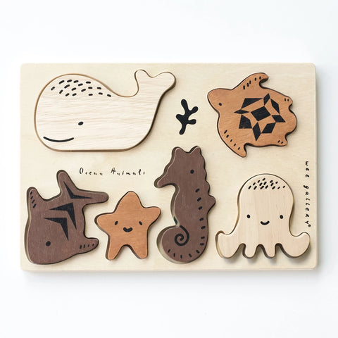 Ocean Animals - Wooden Tray Puzzle