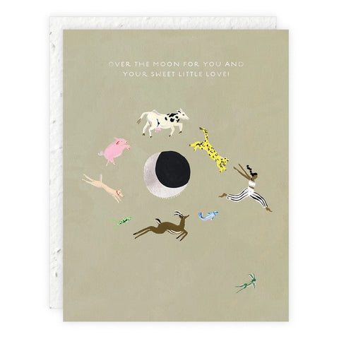 Over the Moon - Baby Card