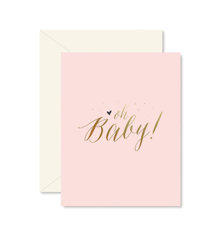 Pink Oh Baby! - Baby Card