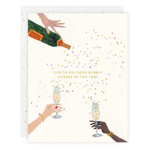 Pop Some Bubbly - Wedding Card