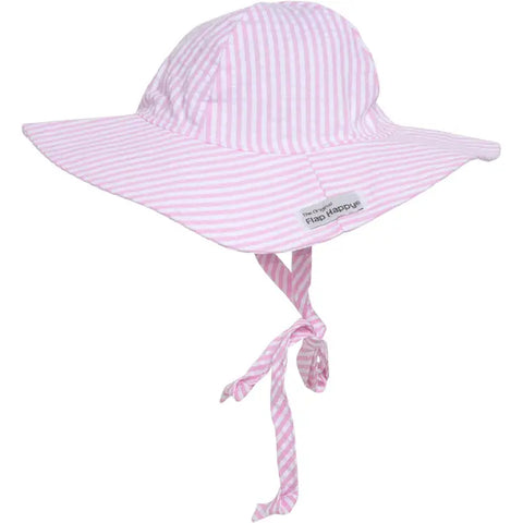 Pink Stripe Seersucker - Floppy Sun Hat