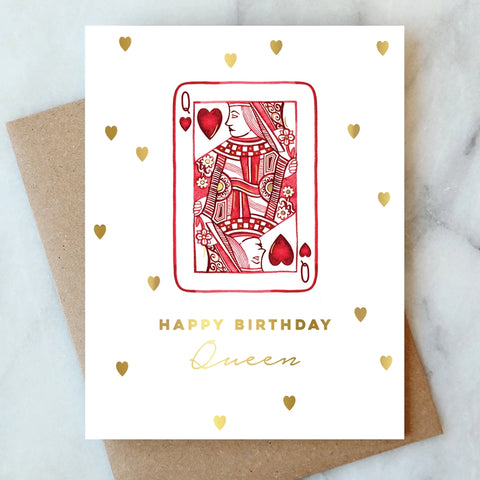 Queen of Hearts - Birthday Card