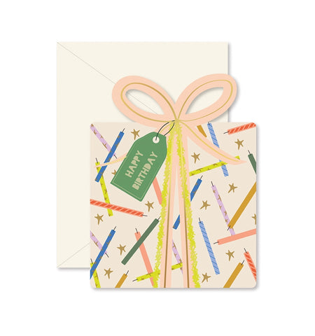 Birthday Gift Star Candles - Birthday Card
