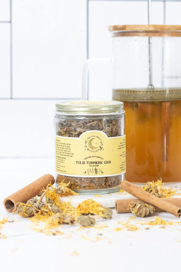 Tulsi Turmeric Chai - 8oz Tea Jar