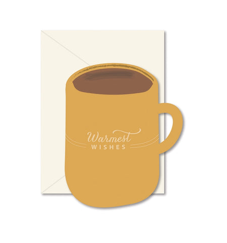 Warmest Wishes Coffee Cup - Greeting Card