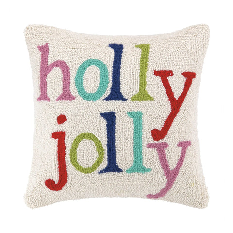 Multi Color Holly Jolly - Hook Pillow