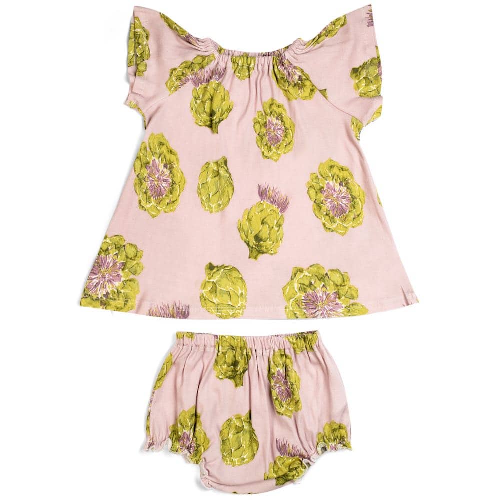 Organic Dress & Bloomer Set - Artichoke