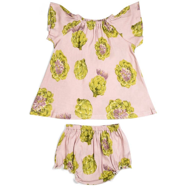 Organic Dress & Bloomer Set - Artichoke