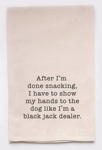 Black Jack Dealer Tea Towel