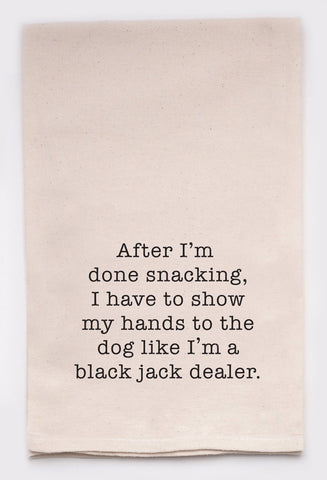 Black Jack Dealer Tea Towel