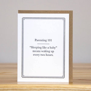 Parenting 101 - Baby Card