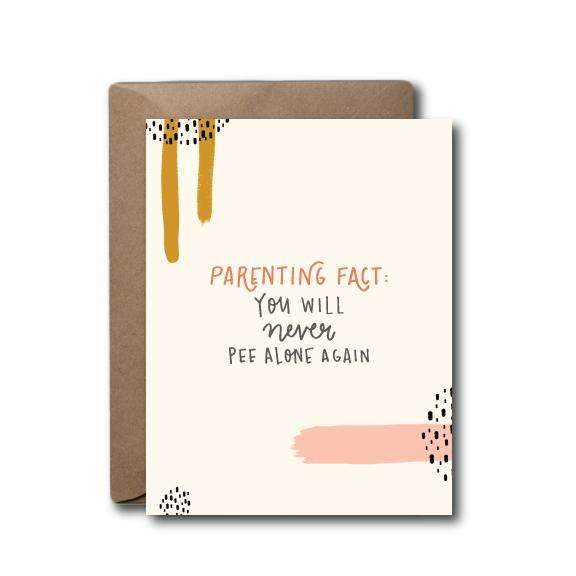 Parenting Fact Pee Alone - Baby Card