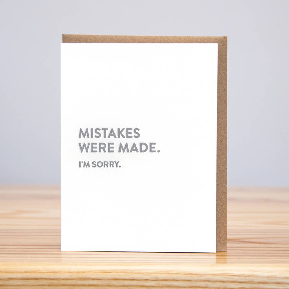 Mistakes Were Made - Apology Card