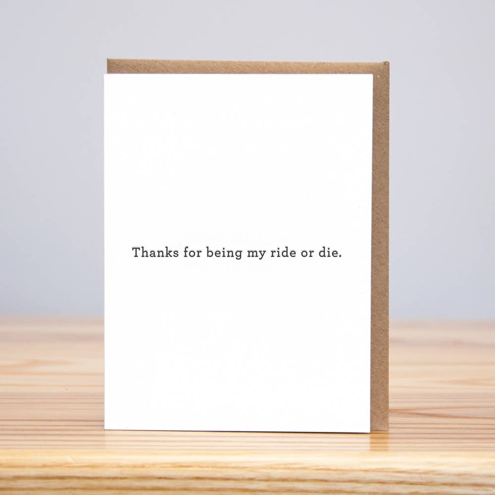 Ride or Die - Thank You Card