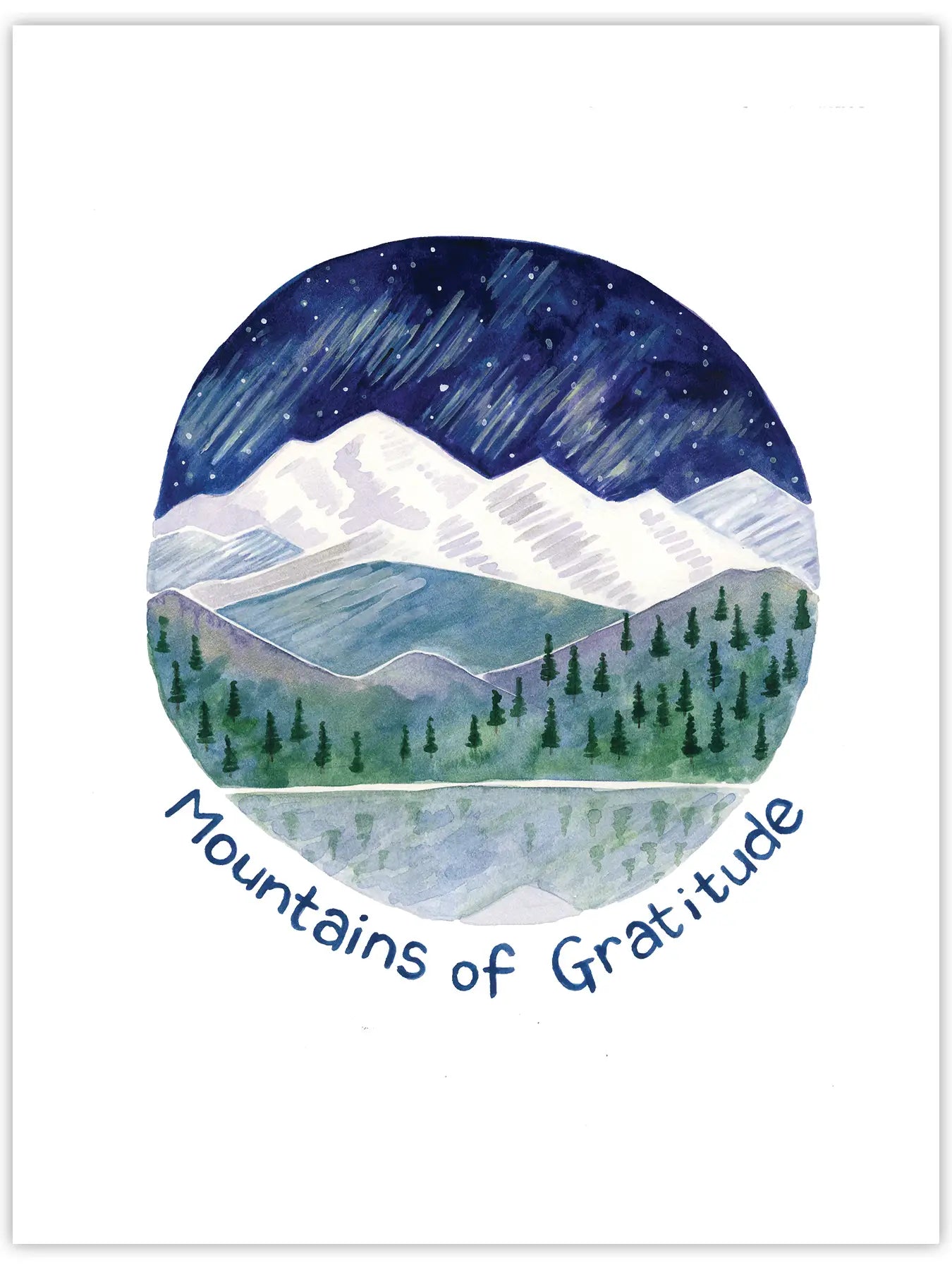 Mountains of Gratitude - Thank You Card