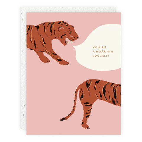 Tiger Roaring Success- Congratulations Card