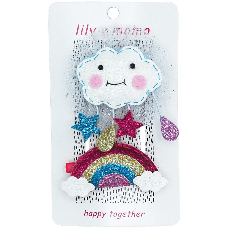 Cloudy Day and Rainbow Hair Clip