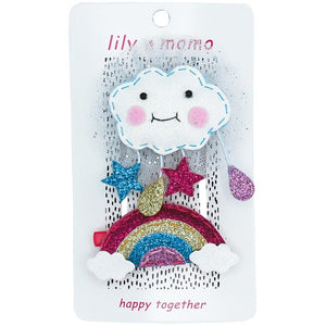 Cloudy Day and Rainbow Hair Clip
